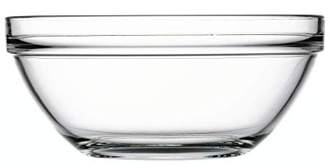 Tempered Glass Round Mixing Salad Bowl Kitchen Stackable Serving Kitchen Tableware (1)