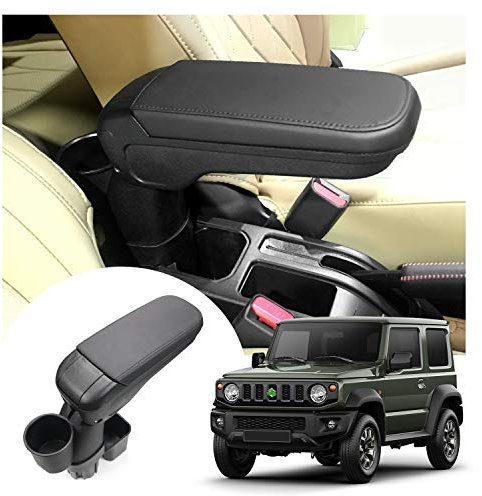 LFOTPP Faltbar Armlehne Mittelarmlehne mit Getränkehalter für Jimny, Auto Mittelkonsole mit Staufach gepolstert Zubehör