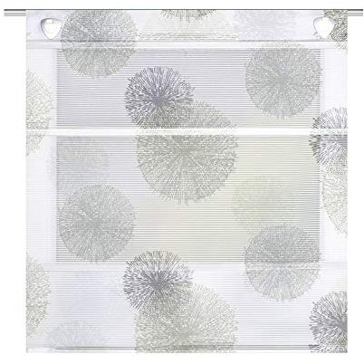 Magnetrollo Rawlins Stein inkl. Haken | Raffrollo mit Magnetraffung | Gardine ohne Bohren Montage direkt am Fenster (BxH 80x130cm)