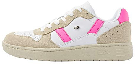 British Knights Femme Raww Basket, Blanc/Rose Fluo, 36 EU