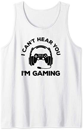 Gamer Funny Gift Headset Video Game Controller Tank Top