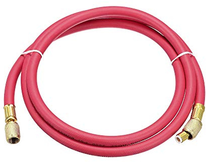 sourcing map Charging Hose Tube, 1/4 SAE Thread 4.92Ft Length 500PSI Tube, for Home Air Conditioner Refrigeration Maintenance, Red