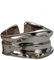 NDYD S925 Sterling Silber Handgemachter Breiter Konvexer Bandring, Handgemachter Gold Gefüllter Gehämmerter Ring, Einfacher Klassischer Minimalistischer Daumenring, Geschenk Für Sie,Silber
