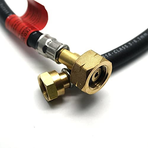 BUTANE GAS HOSE 0.75m PIGTAIL PIPE CALOR 4.5kg CYLINDER TO W20 BOTTLE CONNECTOR
