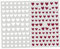 Froiny 2pcs Nagel-Aufkleber Herz-Muster-Nagel-Aufkleber-Mode Adhesive Rot Weiß-Entwurfs-Nagel-Kunst Spitzt Maniküre Zubehör (Random Style)