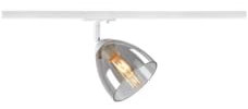 SLV 1 Phasen System Leuchte PARA CONE GL / Strahler, LED-Spot, Decken-Strahler, Decken-Leuchte, Schienensystem, Innen-Beleuchtung / GU10 25W weiß