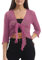 Love My Fashions® Women’s Fish Net Knitted Tie Up Bolero Shrug Top Ladies 3/4 Sleeve One Size Fits All Fuchsia