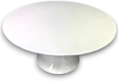 KORAT Alzatina in Plastica Rigida Bianca Vassoio Torta Elegante per Cake Design, Cupcake, Dolci e Buffet Base Solida, Riutilizzabile e Leggera Ideale per Buffet di dolci Compleanni (29 cm)