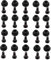 Awesomeonei 20pcs boîtier d'ordinateur vis Antichoc + Absorption des Chocs 3.5 ''ou 2.5'' HDD Choc
