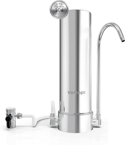 Vortopt 5 Stage Wasserfilter Wasserhahn, 12 Monate oder 8.000 Gallonen extra Lange Lebensdauer, reduziert 99% Chlor,Schwermetalle, Gerüche und fügt Mineralien um Hinzu, F7 (Enthält 1 Filter)