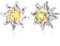 PEARLOVE 925 Sterling Silber Bolde Ohrstecker, Herzgeburtsstein ohrringe Hypoallergene Sonne Ohrringe für oder Frauen & Mädchen (November)