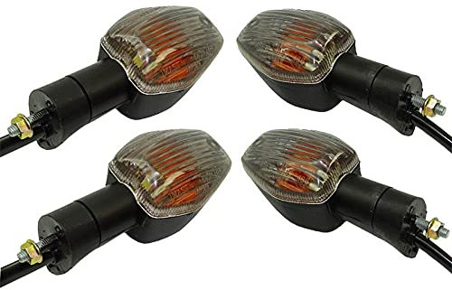 Frecce Moto 4pcs Segnali di svolta posteriore anteriore Segnali lampadina Fit Utilizzo for Honda CBR929RR CBR954RR CBR600F4 CBR600F 4i CBR 929 954 600 RR F4 F 4i Frecce Led Moto (Color : Smoke lens)