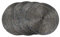 CB Home & Style Platzset mit Perlen rund 35 cm Tischset 4er Set Pack Glasperlen Deko Untersetzer (Grau-Blau-Multi)
