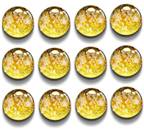 Glitzernde goldene Glasmagnete für Whiteboard/Schließfach/Kühlschrank/Büroschrank-Dekorationen, runde goldene Kühlschrankmagnete für Damen