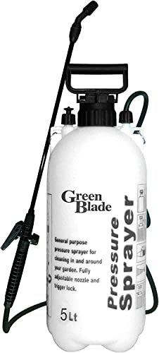 Optimal Products 5L, 8L Garden Pressure Weed Spray Bottle Hand Pump Water Plant Sprayer Portable UK (5 Litre) (Spray Gun)