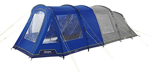 Berghaus Adhara Porch Tent Extension with 5 Clear Windows & Proflex Fibreglass Poles, Easy to Pitch & Spacious Awning, Ideal for use with the Adhara 500 & 700 Tents, 6000mm HH, Blue