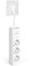 Aigostar Regleta Enchufe, Alargador Enchufe de 3 Tomas, Enchufe Multiple Regleta con Interruptor, Blanco