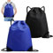 2 Stück Leichter Rucksack Mit Kordelzug Turnbeutel Schwarz Große Kapazität 44 * 34cm Wasserdicht Turnbeutel Herren Turnbeutel Damen Sportbeutel Mit Kordelzug Nylon Beutel Rucksack (Schwarz+blau)