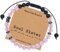 Ayoiow 6mm Armbänder Mit Perlen 17cm Armbänder 6mm Morse Code Paar Armband Soul Sister Rosa Armbänder für Damen
