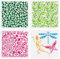 FINGERINSPIRE 4 Stück Gartenreben Schablone 20x20 cm Wiederverwendbar Schmetterling Libelle Gecko Muster Zeichnungsvorlage DIY Pflanzen Tier Schablone Zum Malen Auf Holz Wand Stoff Möbeln