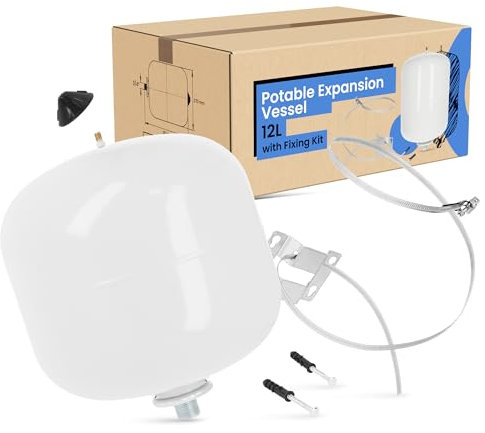 Ausdehnungsgefäß Trinkwasser Brauchwasser 12l Druckbehälter Membran Brauchwasseranlagen | Druckausdehnungsgefäß Ausgleichsbehälter Expansionsbehälter Sanitärgefäß Heizgefäße Montageklemme