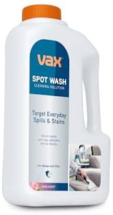 Vax SpotWash 1L Spot Cleaning Solution, Upholstery Carpet Stain Remover Shampoo, Rose Burst Scent, Neutralises Odours, 1-9-143091, White