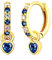 Creolen Klein For Women Blue Earrings With Blue Heart Drop Schleifen Ohrringe Hypoallergene Ohrringe Cubic Zirkonia Ohrringe Gold Hängend Ohrringe Herz Gold For Girls