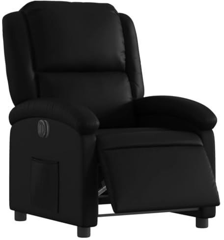 vidaXL Relaxsessel Elektrisch Schwarz Kunstleder