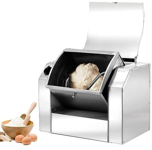 URJWAN Amasadora Comercial, Amasadora Comercial, Batidora De Acero Inoxidable 1100/1500w, MáQuina Mezcladora De Masa Profesional 30/50 Kg/H, para Hacer Pasta Pizza,5KG