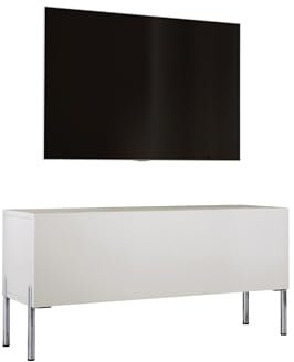3E 3xE living.com TV- Schrank in Kaschmir mit Beinen in Chrom, A: B: 100 cm, H: 52 cm, T: 32 cm