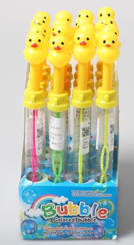 Eurofuchs24 24 x Seifenblasenstab Seifenblasenschwert Seifenblasen Kindergeburtstag Ente Duck Badeente 25 cm