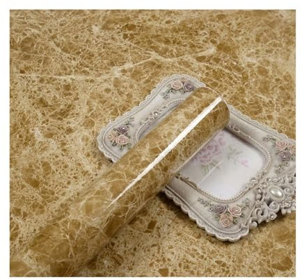 WENYOG Küchen-Ölschutzfolie Küche ölbeständige Folie, Herd, wasserfest, selbstklebend, Tapete, Arbeitsplatte, Schrank, Renovierung, Fliesen, Marmor-Aufkleber(HY109,40cmx1m)