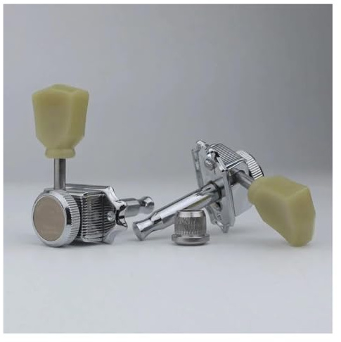 1 Set 3R 3L Locking String Vintage Deluxe Elektrische Gitarre Mechaniken Tuner Nickel/Chrom Tuning Pegs(Chrome)