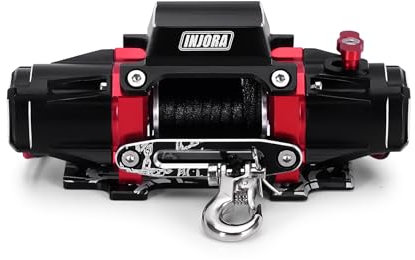 INJORA Treuil Simulé Métallique à Double Moteur pour Amélioration de Crawler RC à l'Échelle 1/10