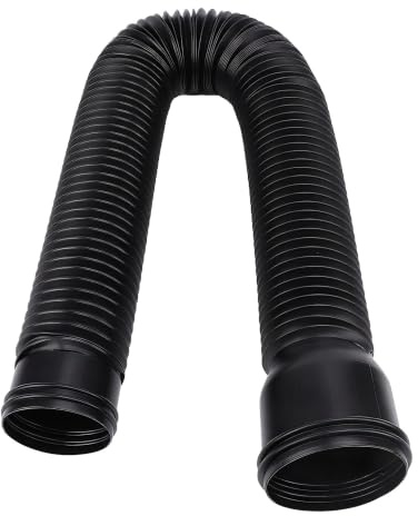 SENECESLI Regenrinnen-Fallrohrverlängerungen, Fallrohr-Abflussverlängerungsrohr, Fallrohrverlängerung für die Regenwasserableitung, Flexibel, Ausziehbar von 20 Bis 59 Zoll (Black)