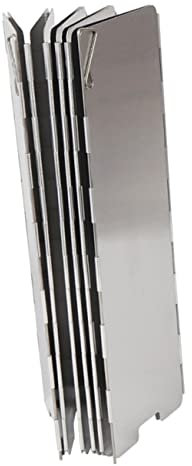 INOOMP 16fogli Paravento Fornello Pieghevole Anti-vento Per Campeggio e Barbecue Esterno Con Borsa Leggero e Resistente Per Picnic Escursionismo e Cucina Portatile