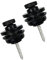 Serratura Cinghia Per Chitarra,2 Pezzi Serratura Cinghia Metallo Chitarras Strap Locks Tracolla con Viti e Cuscini in Gomma per la Sostituzione Della Chitarras Acustica Elettrica