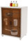 Vielrosse Gartenschrank Kunststoffschrank Haushaltsschrank 3 Fächer Spind Schrank Terrassenschrank mit 4 Räder für Wohnzimmer Büros Tragfähigkeit 50kg 70x47,5x98cm