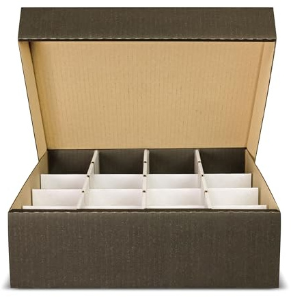 collectXP - Riesen Deck-Box für 4.000 Karten + 16er Unterteilung - Aufbewahrung für alle TCG & Sammelkarten (Magic, Pokemon, Yu-Gi-Oh! & co.) (schwarz)