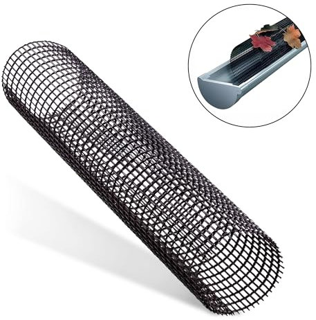 PWS 1x 2m Dachrinnenschutz Ø125-180 mm | Laubschutzgitter für Regenrinne | Dachrinnengitter Laubfang, UV-beständig, einfache Montage Schwarz | Laubstop laubfreie Dachrinne
