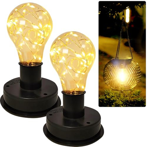 2 Stück Garten Solarleuchten Ersatzteile,8.5CM Solarleuchten Ersatzteile,Ersatz Solarmodul für Gartenleuchte,Solarglühbirne Outdoor für Solarlampen Laterne Deckel Garten