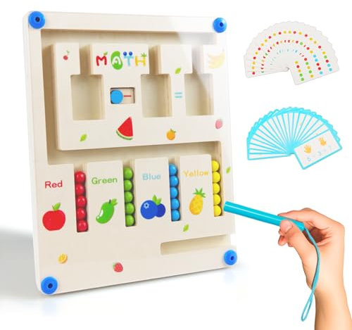 Geschenk Mädchen Junge 5 6 7 8 9 10 Jahre: Montessori Kinder Spielzeug ab 4-6-9 Jahre Mädchen Jungen Labyrinth Magnetspiel IQ Puzzle ab 5-8-11 Jahre Autismus Adhs Kinder Sensorisches Holzspielzeug