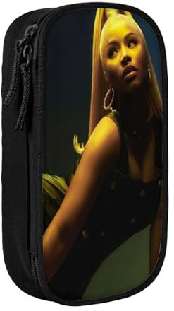 EYTFYZGL Nicki Minaj Federmäppchen für Liebhaber im Retro-Stil, Vintage-Druck, Oxford-Stoff mit Messingreißverschluss (Geschenkbox), mehrfarbig, Europäischer und amerikanischer Stil, Retro, modern