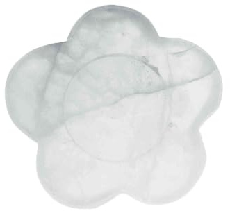 NKlaus Selenit Teelichthalter Blume 3 x 7 cm – handgefertigtes Windlicht aus Naturstein, Deko Kerzenhalter für Meditation, Esoterik & Wohnambiente 16654