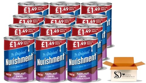 Nurishment The Original High Protein Milk Drink – Hazelnut Swirl Flavour Fusion 400g (Pack of 12)