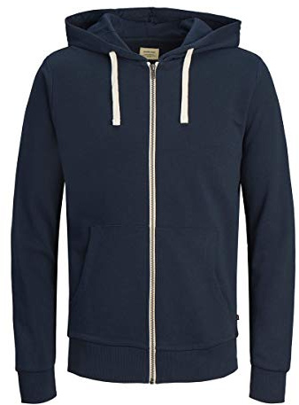 JACK & JONES Jjeholmen Sweat Zip Hood Noos, Veste Homme, Bleu (Navy Blazer Fit: Reg Fit), X-Small