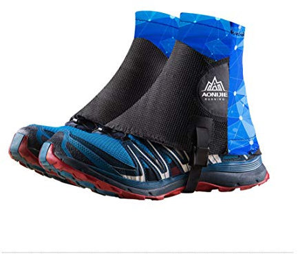 AONIJIE Damen und Herren 1 Paar Outdoor Sport Gamaschen für Laufen, Wandern (Blau)