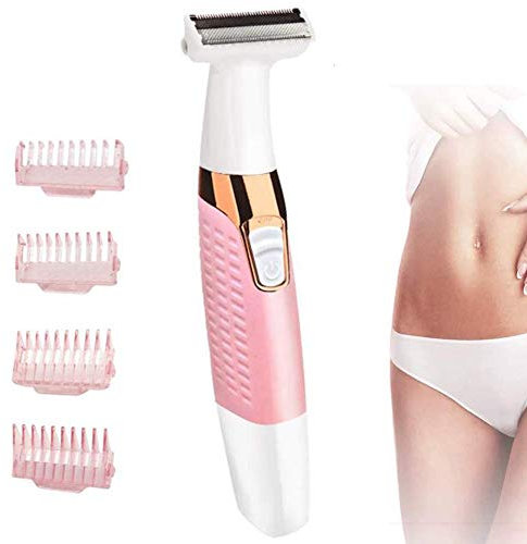 Elektrischer Rasierer für Damen, nass und trocken, wiederaufladbar, kabellos, schmerzfrei, elektrischer Rasierer, Körperhaarentferner für Beine, Unterarme und Bikini-Trimmer für Frauen