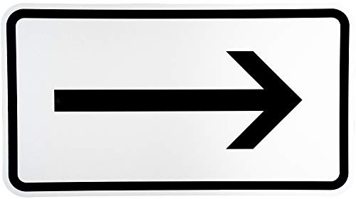 ORIGINAL Verkehrsschild Nr. 1000-20  Richtungsangabe rechtsweisend  330 x 600 mm Verkehrszeichen Schild Straßenschild Zusatzschild Verkehrsschilder Verkehrsschild Straßenzeichen Rechtspfeil Pfeil