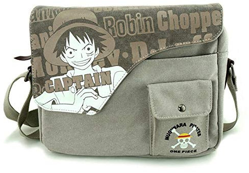 WANHONGYUE Onepiece One Piece Anime Messenger Taschen Leinwand Umhängetasche Vintage Schultertasche Schulranzen Casual Taschen